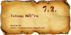 Tolnay Nóra névjegykártya